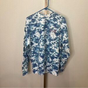 Levi’s Crewneck Tie-dye Oversized Sweatshirt Blue White Pink Medium